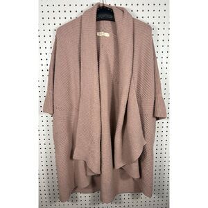 Anthropologie Sleeping On Snow Women's Mauve Knit Cardigan Sweater Size one size